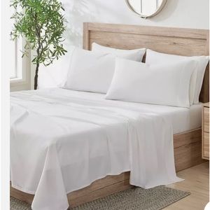 King. Kindlier 💯 Organic Cotton solid sheet & 2 king pillow cases